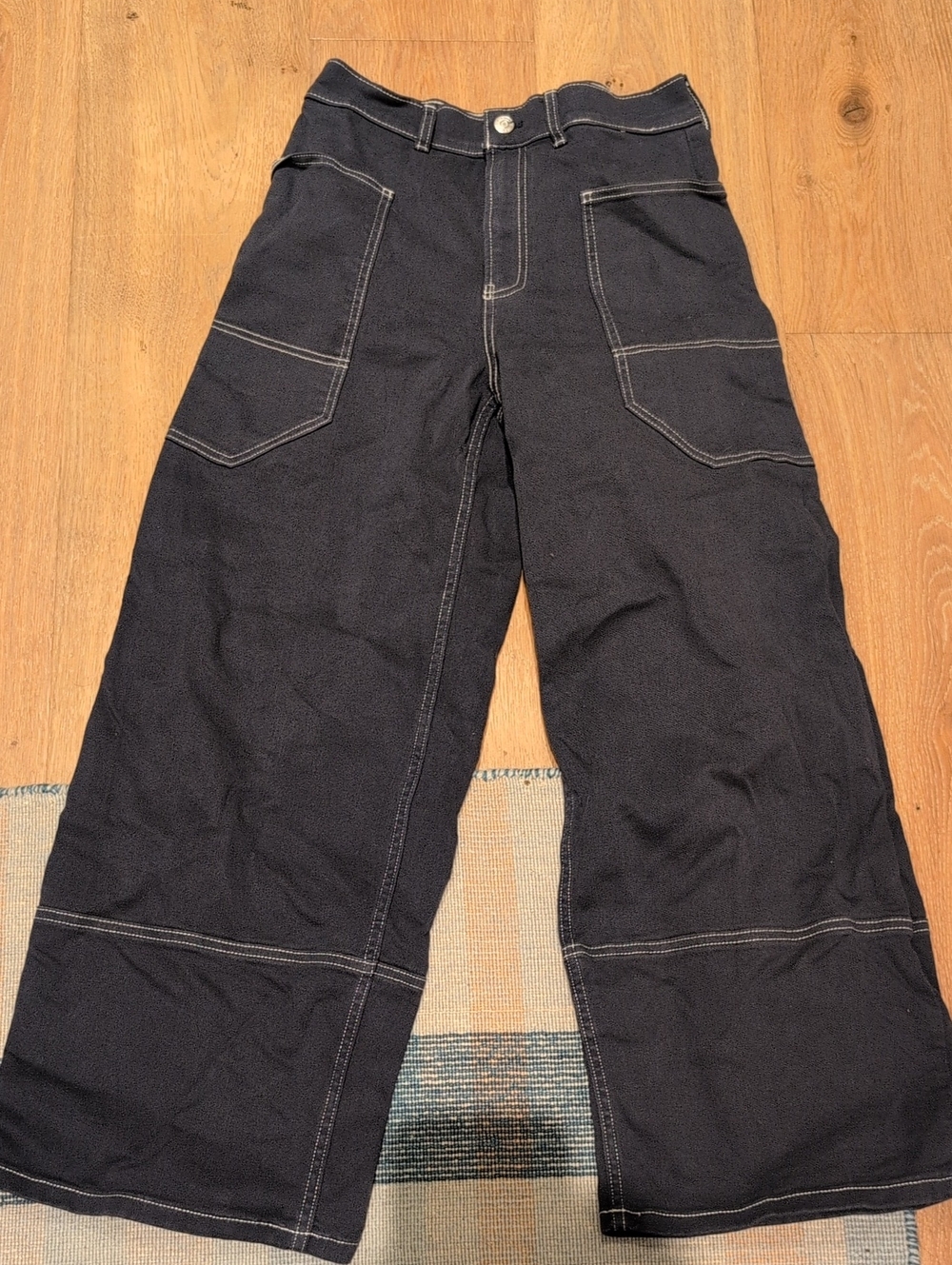Everlane Black Wide-Leg Women's Workwear Pants